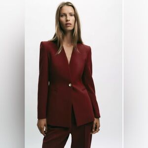 Zara Deep Red Women's Blazer